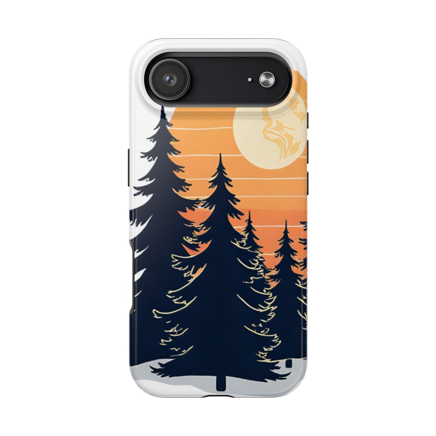 Retro Sunset Pines Graphic Phone Case - Just Gigi IFYKYK