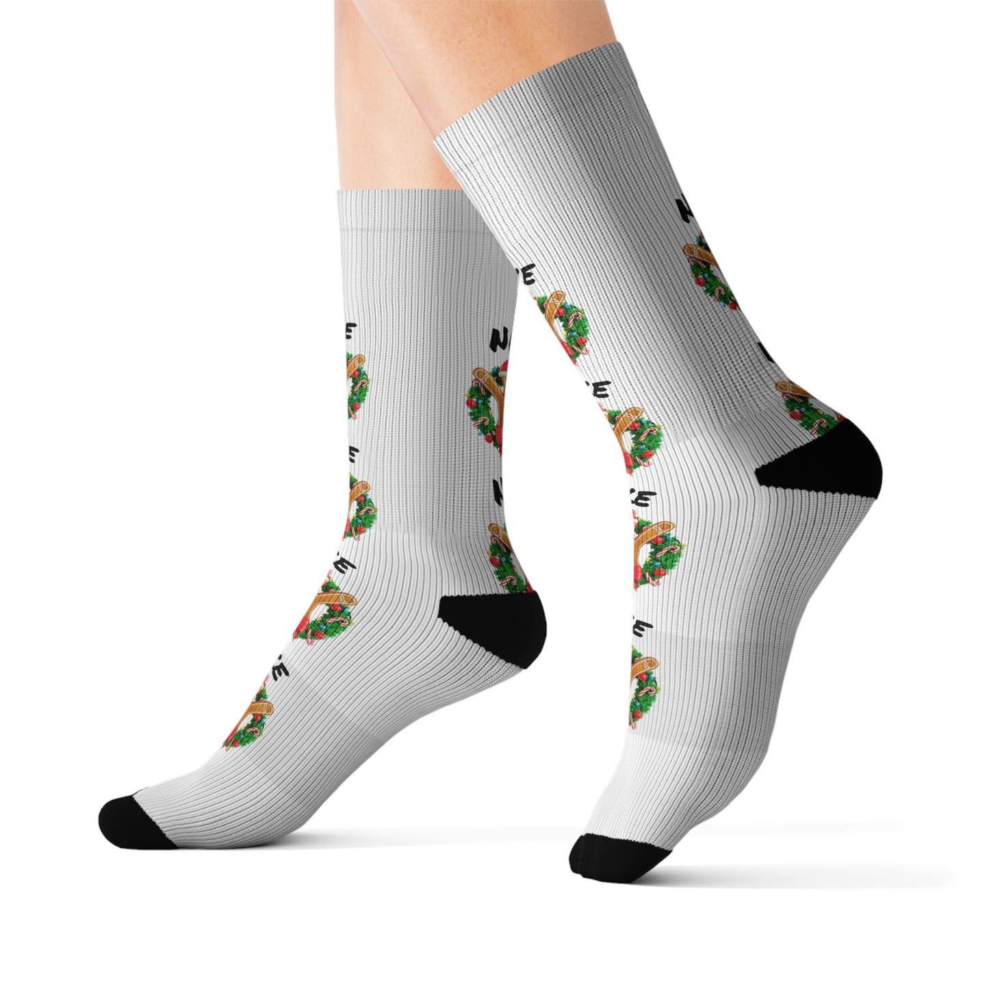 Nice Gingerbread Holiday Socks - Just Gigi IFYKYK