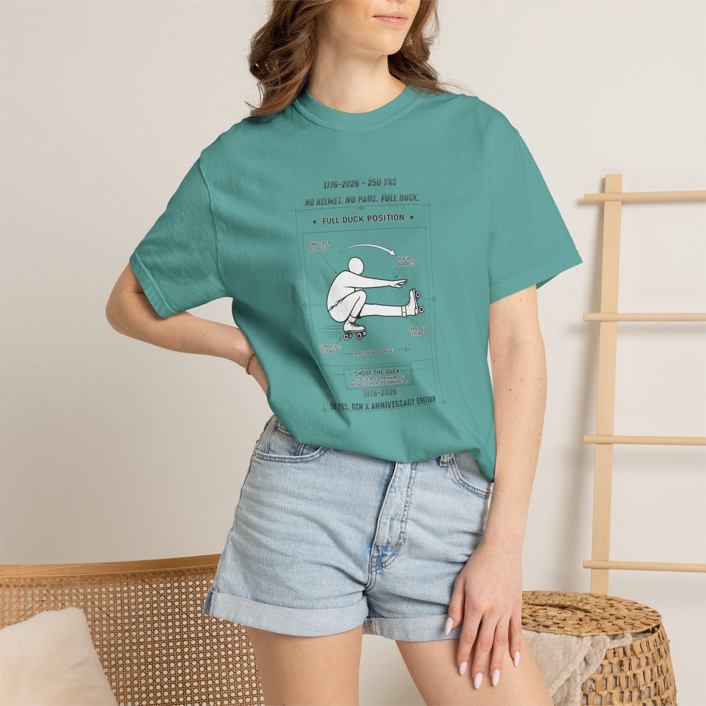 Full Duck Position Blueprint Graphic Tee - Just Gigi IFYKYK