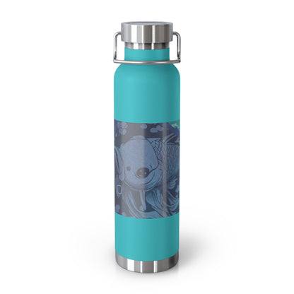 Blue Koi Copper Vacuum Insulated Bottle, 22oz