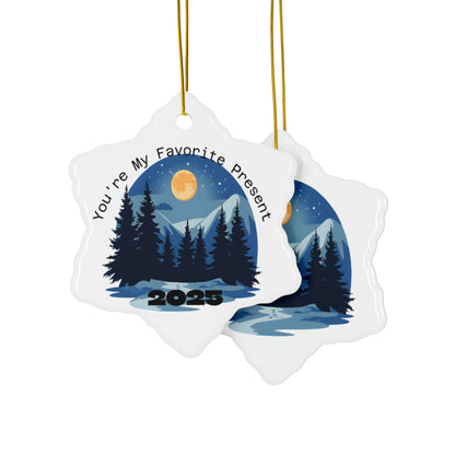Nightscape Snowflake 'You're My Favorite Present' 2025 Keepsake Ornament Just Gigi IFYKYK