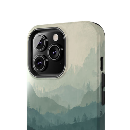 Grey Mountains Serene Silhouette Tough Case
