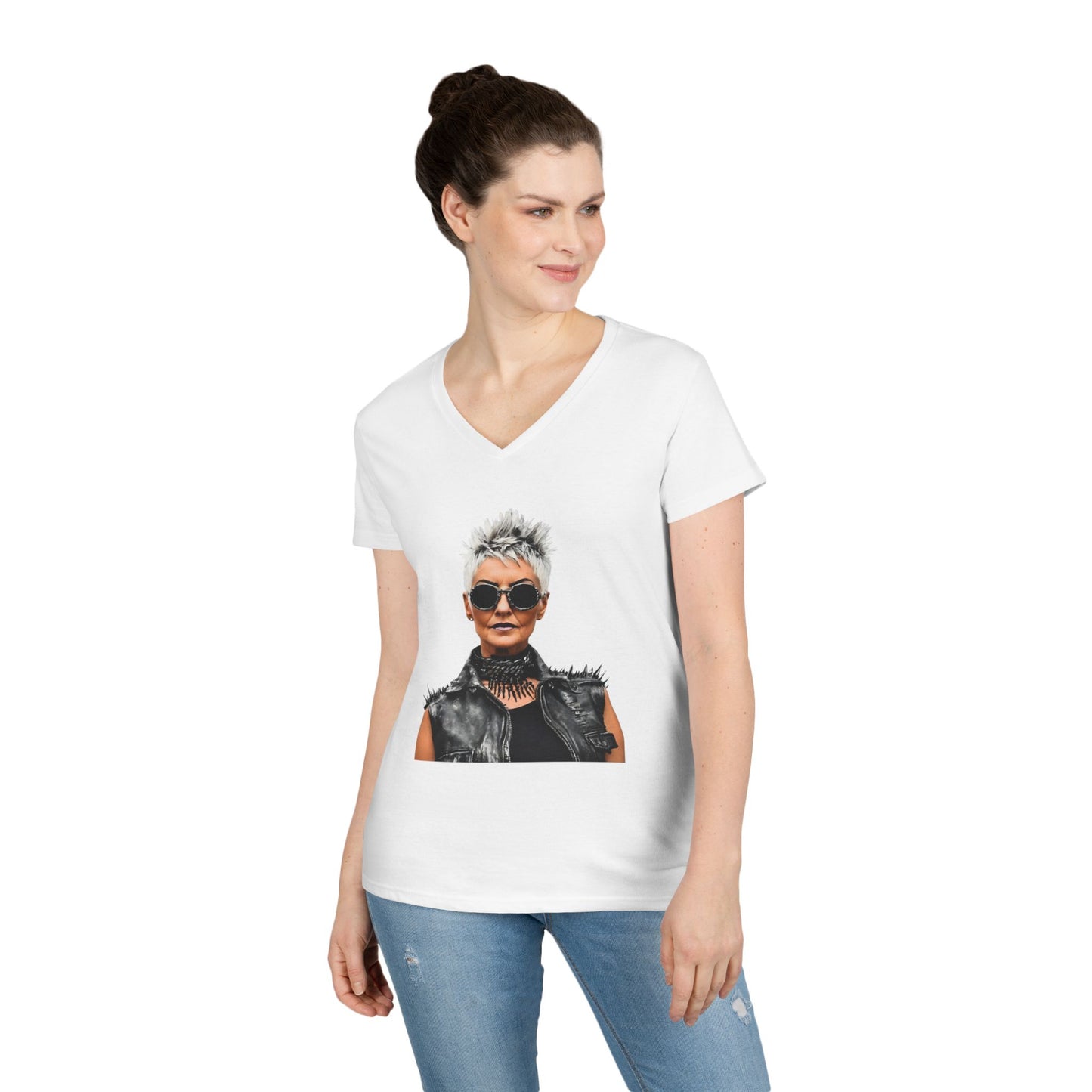 Just Gigi IFYKYK Audaciously You  Ladies' V-Neck T-Shirt