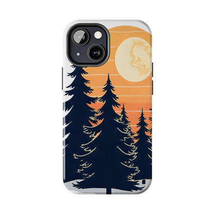 Retro Sunset Pines Graphic Phone Case - Just Gigi IFYKYK