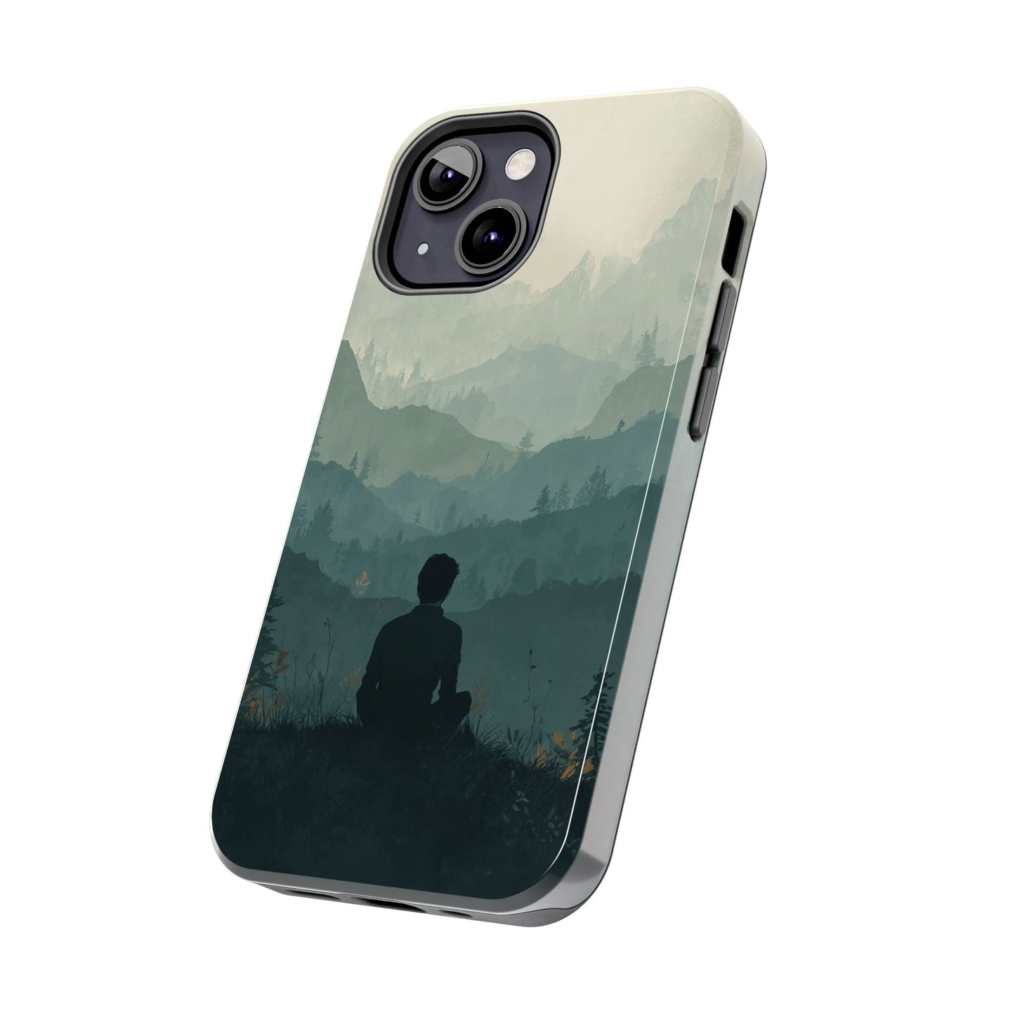 Grey Mountains Serene Silhouette Tough Case