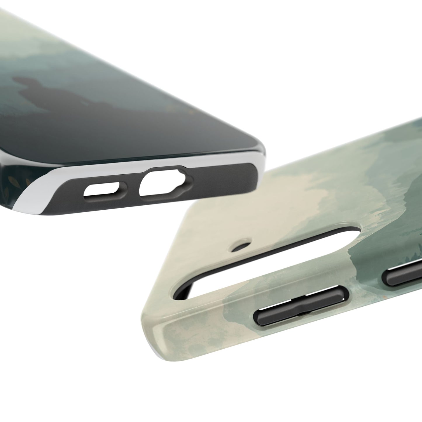 Grey Mountains Serene Silhouette Tough Case