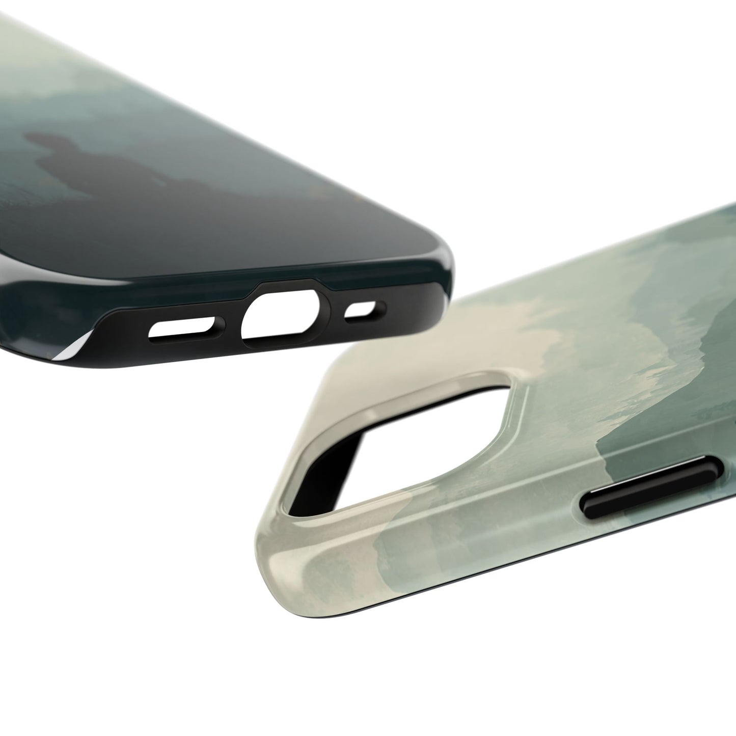 Grey Mountains Serene Silhouette Tough Case