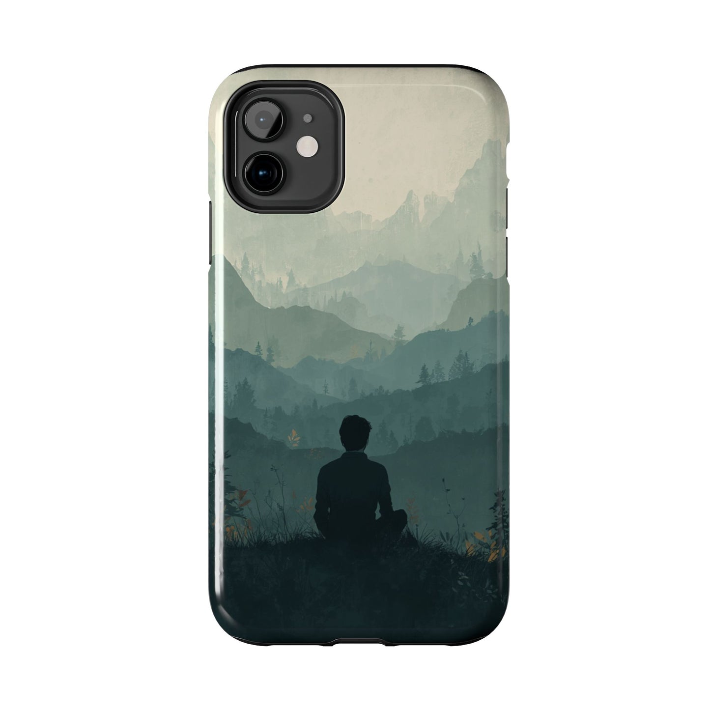 Grey Mountains Serene Silhouette Tough Case