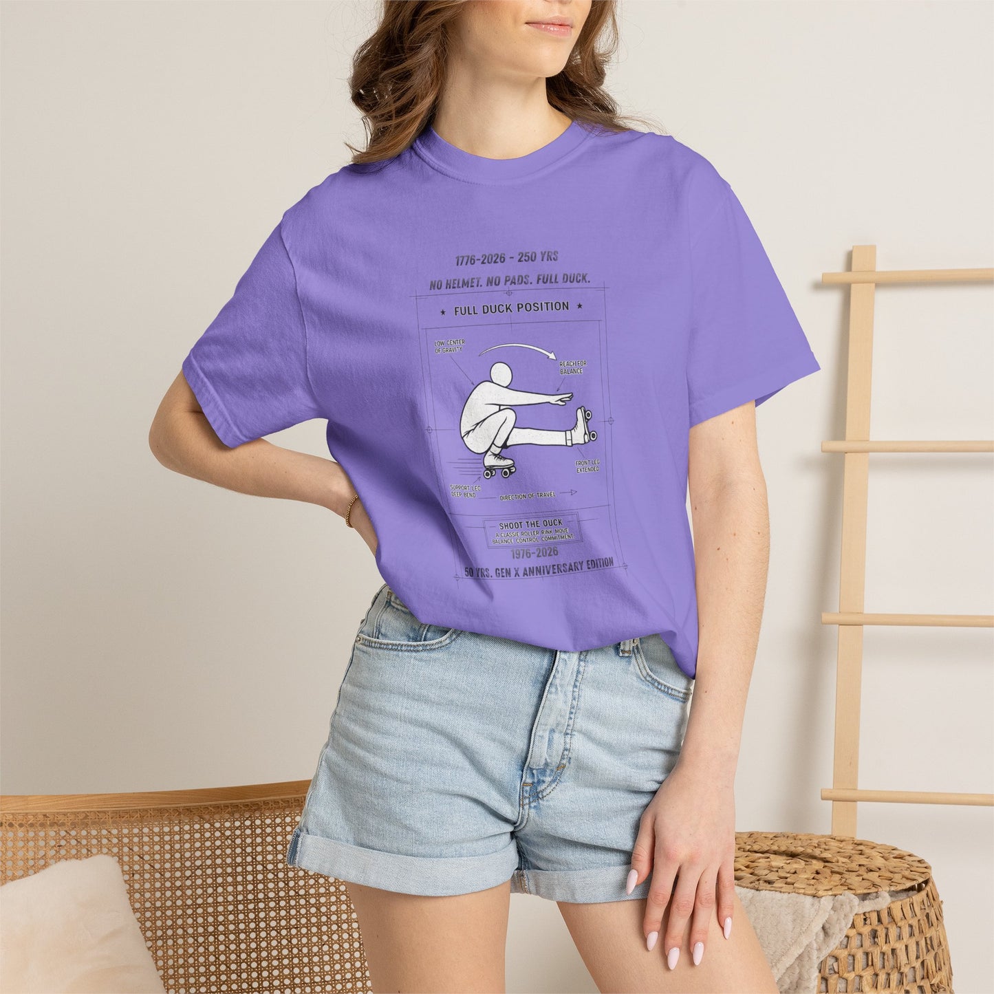Full Duck Position Blueprint Graphic Tee - Just Gigi IFYKYK