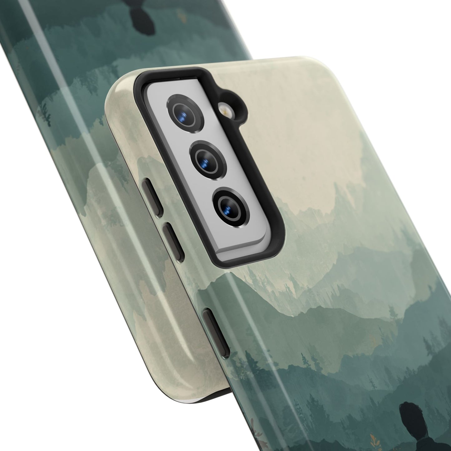Grey Mountains Serene Silhouette Tough Case