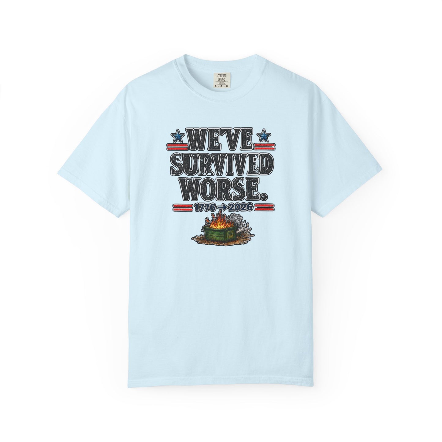 We’ve Survived Worse T-Shirt — 1776 → 2026 Patriotic Tee