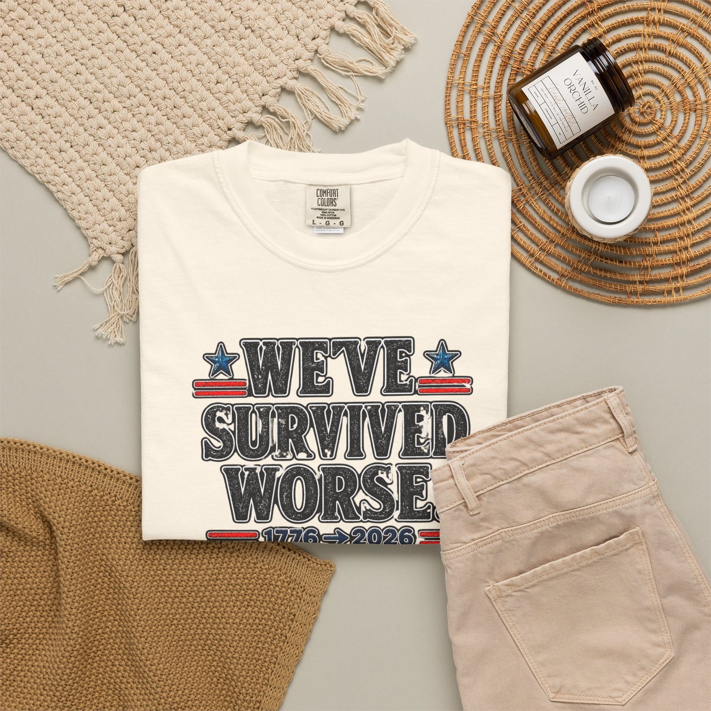 We’ve Survived Worse T-Shirt — 1776 → 2026 Patriotic Tee
