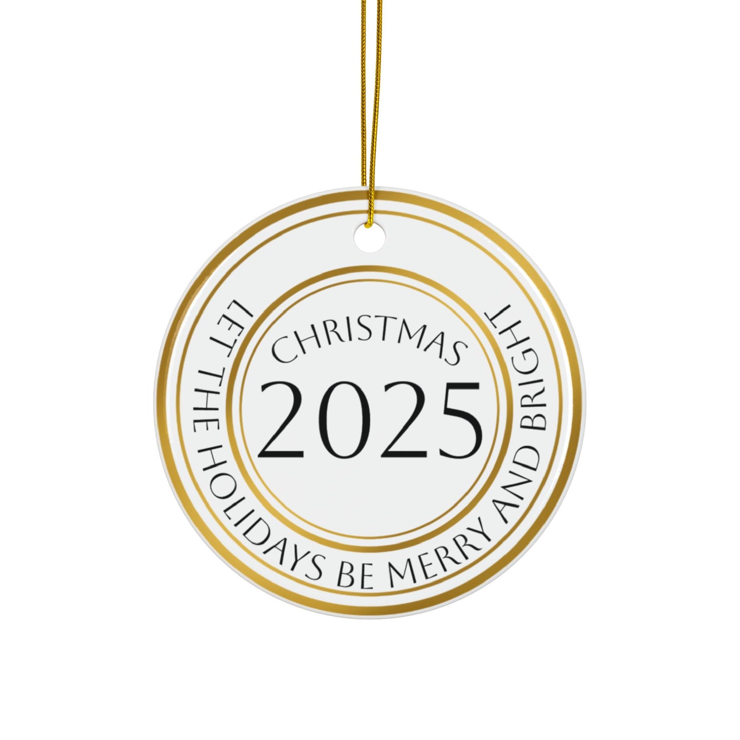 Ceramic 2025 Tree Mandala Double-Sided Christmas Ornament  Just Gigi IFYKYK