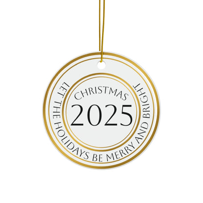 Ceramic 2025 Tree Mandala Double-Sided Christmas Ornament  Just Gigi IFYKYK