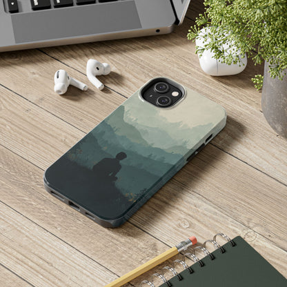 Grey Mountains Serene Silhouette Tough Case