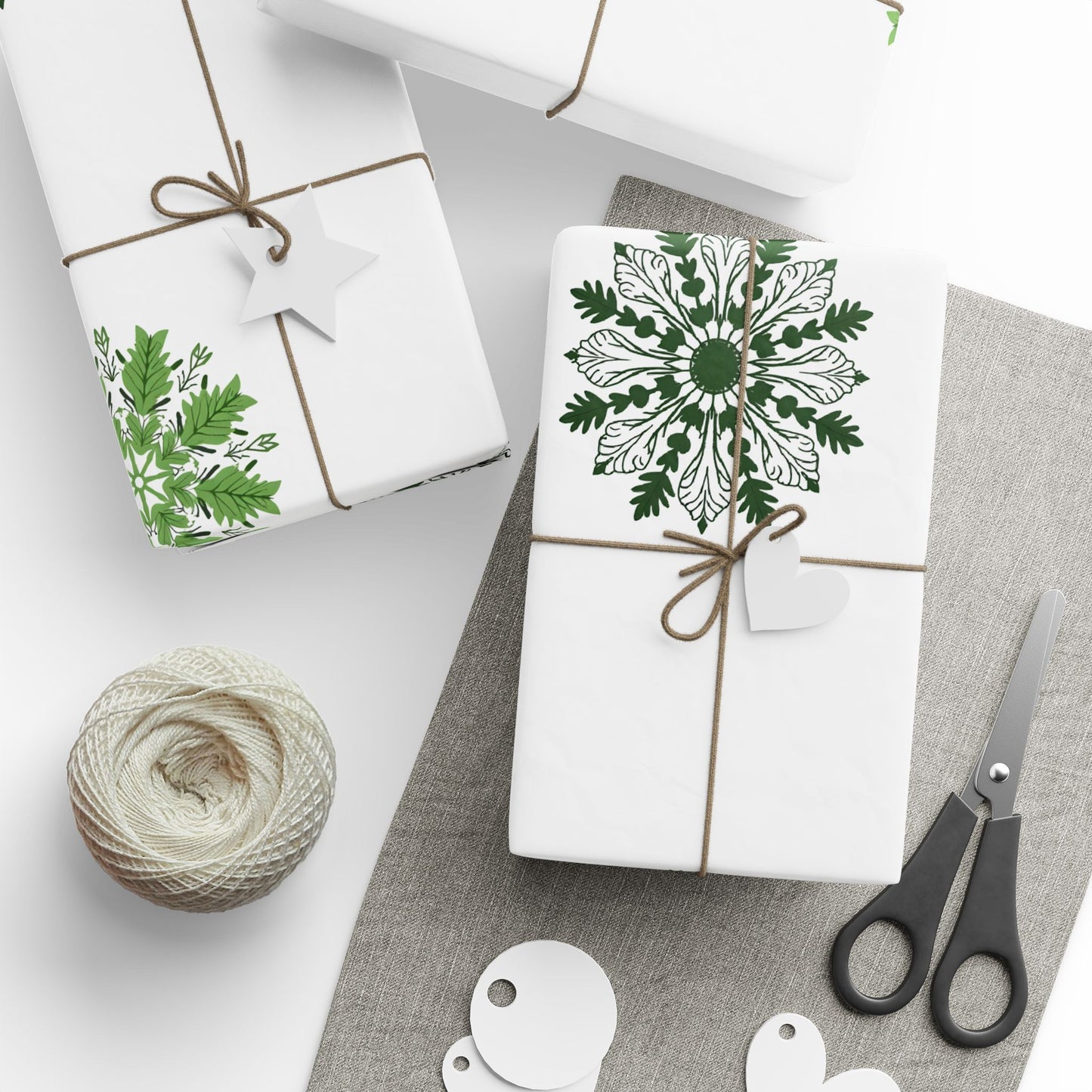 Tree Mandalas in Green Paper Roll - Just Gigi IFYKYK