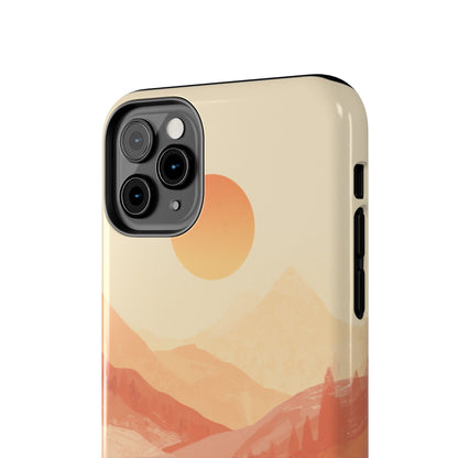Sunset Mountain Meditation Tough Phone Case - Just Gigi IFYKYK