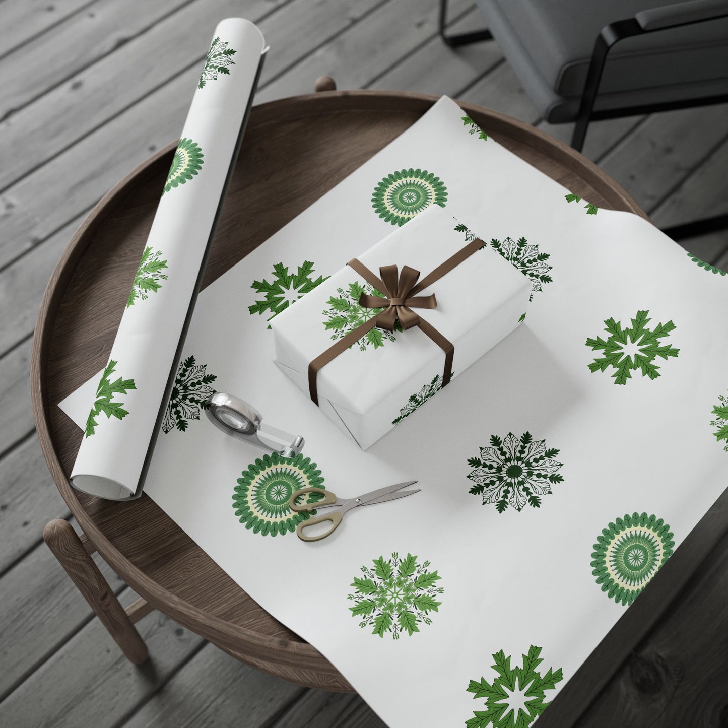 Tree Mandalas in Green Paper Roll - Just Gigi IFYKYK