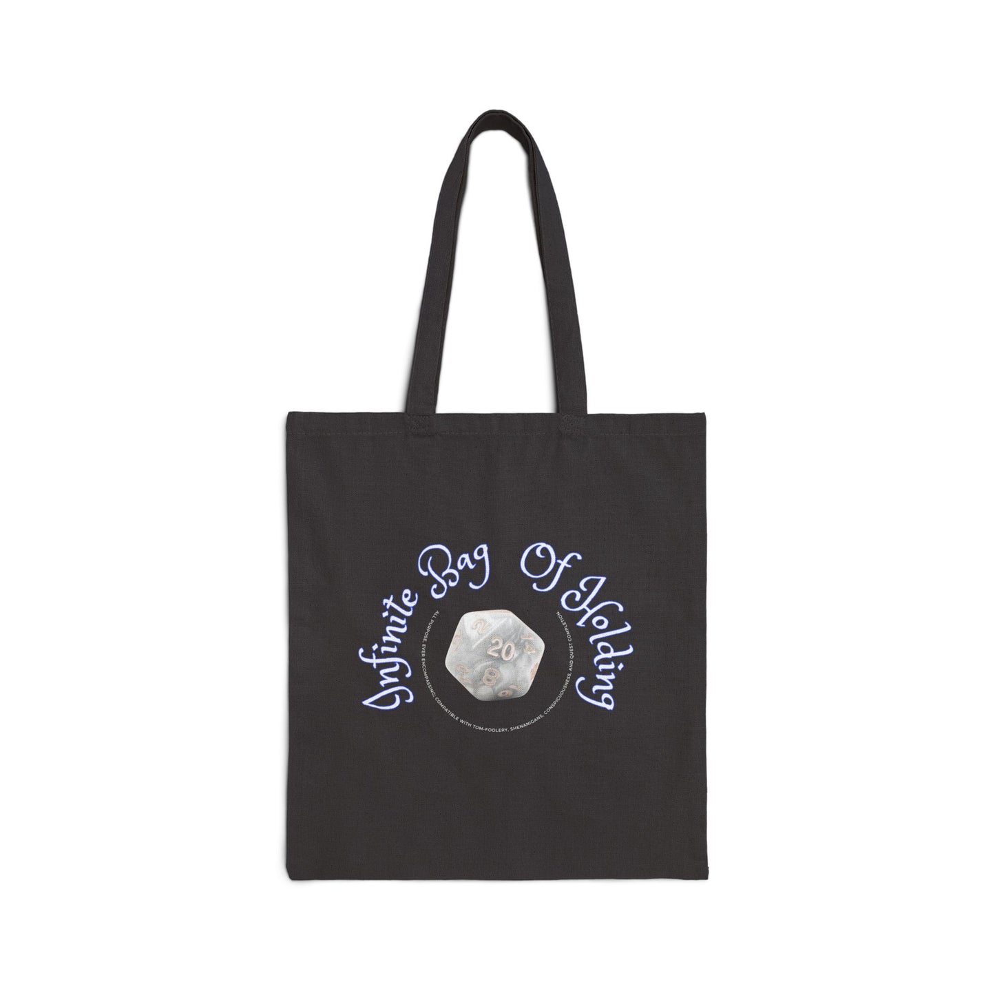 Infinite Bag of Holding  - Black Magical Canvas Tote for Fantasy Fans Just Gigi IFYKYK
