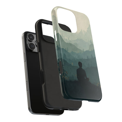 Grey Mountains Serene Silhouette Tough Case