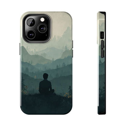 Grey Mountains Serene Silhouette Tough Case
