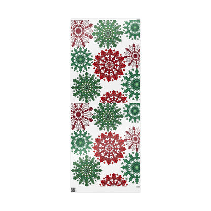 OG Red & Green Block Print Holiday Wrapping Paper - Red & Green Holiday Gift Wrap