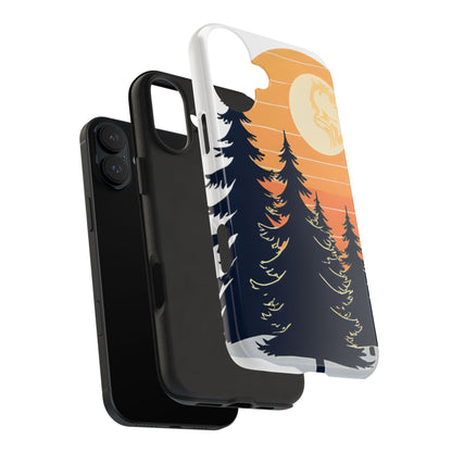 Retro Sunset Pines Graphic Phone Case - Just Gigi IFYKYK