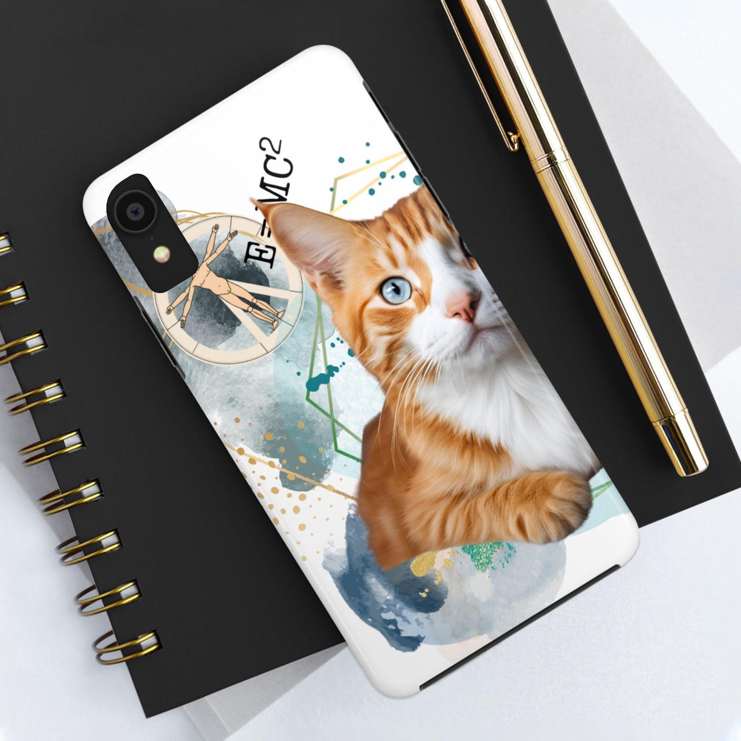 E=MC2 Cat Tough Phone Cases