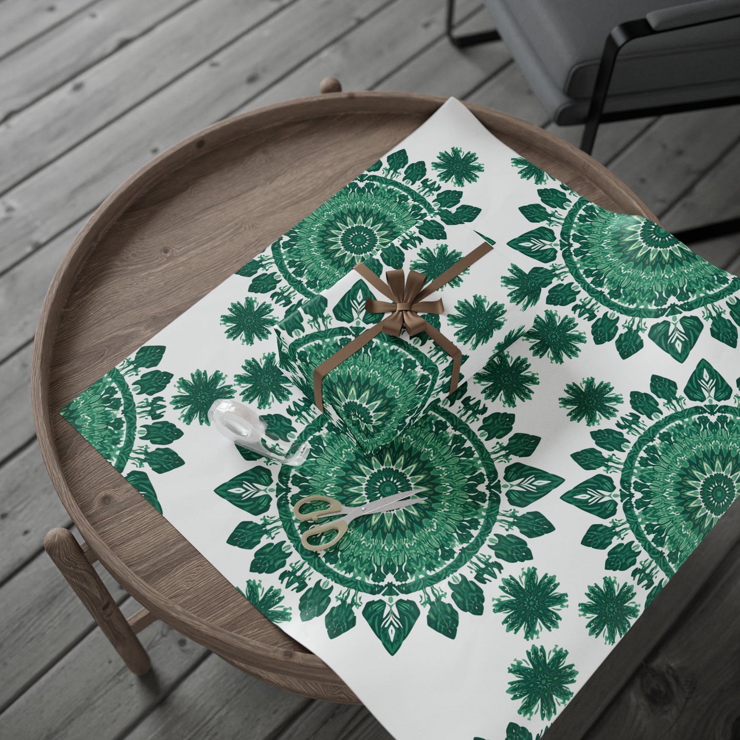 Pine Mandala Minimalist Wrapping Paper - Just Gigi IFYKYK