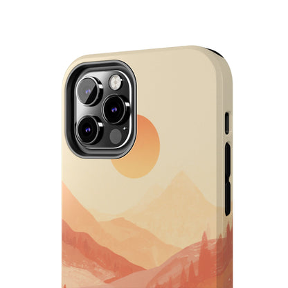 Sunset Mountain Meditation Tough Phone Case - Just Gigi IFYKYK