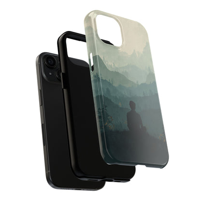 Grey Mountains Serene Silhouette Tough Case