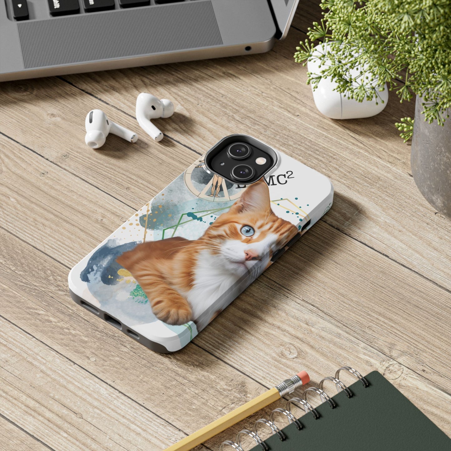 E=MC2 Cat Tough Phone Cases