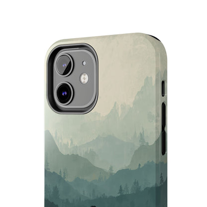 Grey Mountains Serene Silhouette Tough Case