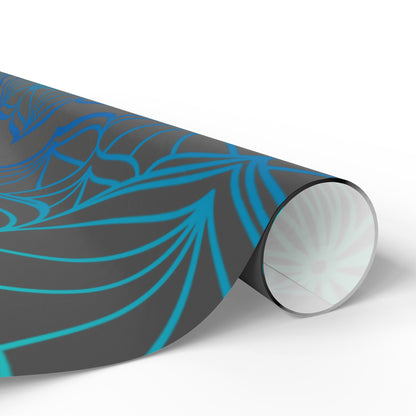 Mandala Geometric Blue Wrapping Paper Roll — Just Gigi IFYKYK