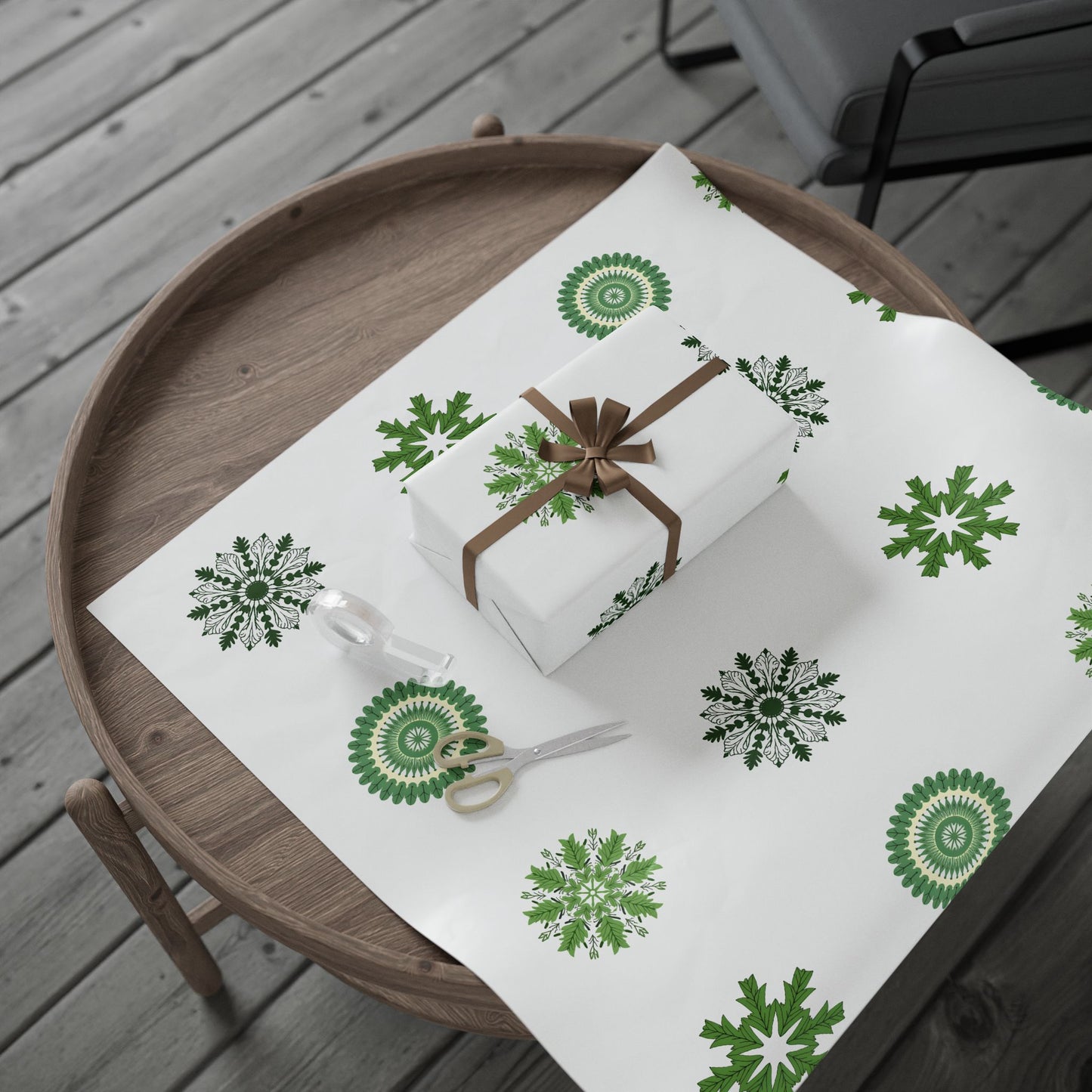 Tree Mandalas in Green Paper Roll - Just Gigi IFYKYK