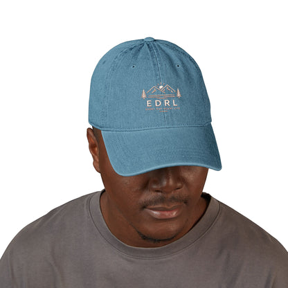 Embroidered Mountain Logo Denim Hat — EDRL by Just Gigi IFYKYK