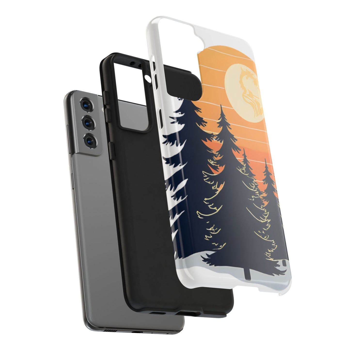 Retro Sunset Pines Graphic Phone Case - Just Gigi IFYKYK