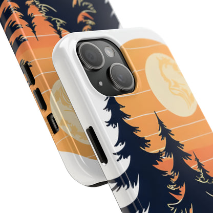 Retro Sunset Pines Graphic Phone Case - Just Gigi IFYKYK