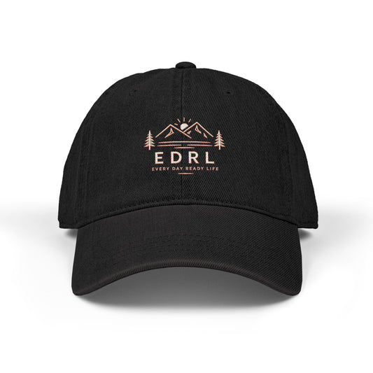Embroidered Mountain Logo Denim Hat — EDRL by Just Gigi IFYKYK
