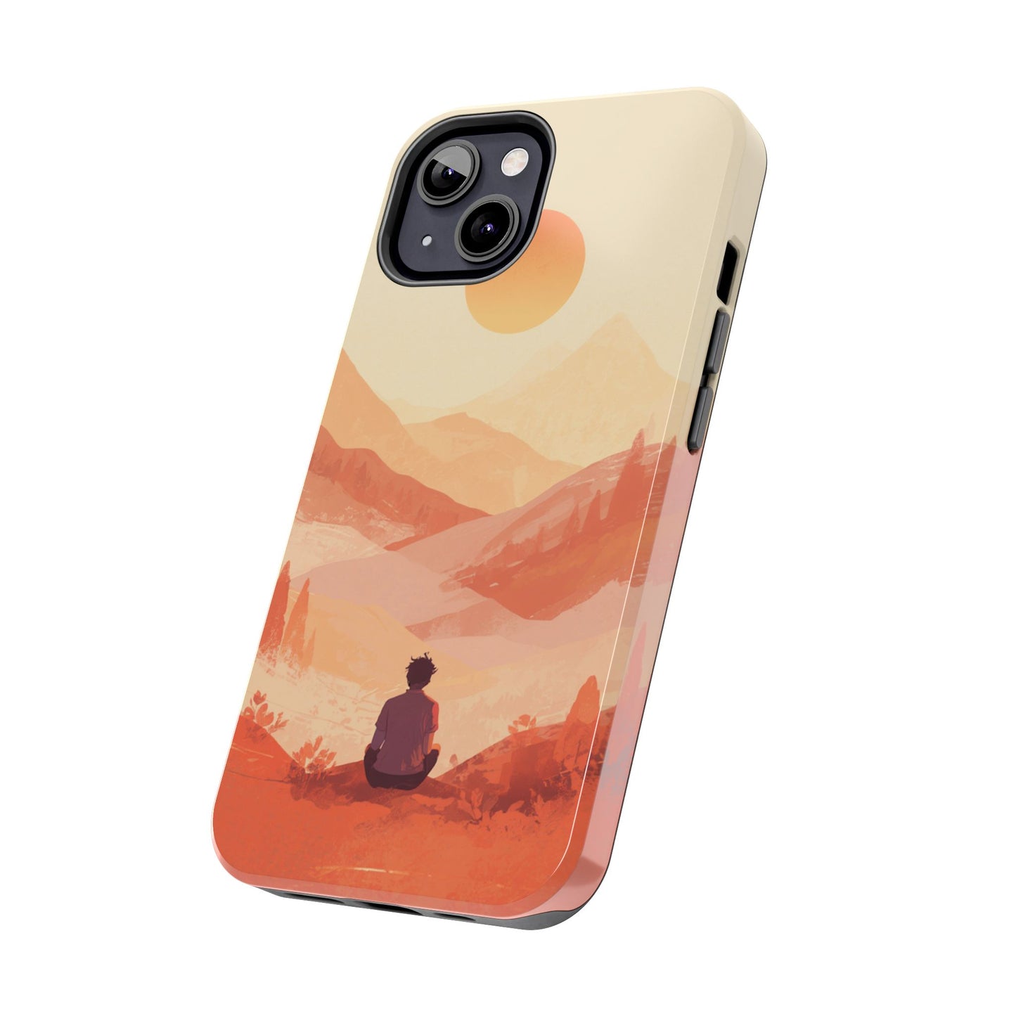Sunset Mountain Meditation Tough Phone Case - Just Gigi IFYKYK