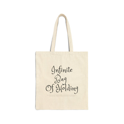 "Infinite Bag of Holding" Magical Bookish Shopper Canvas Tote Bag —