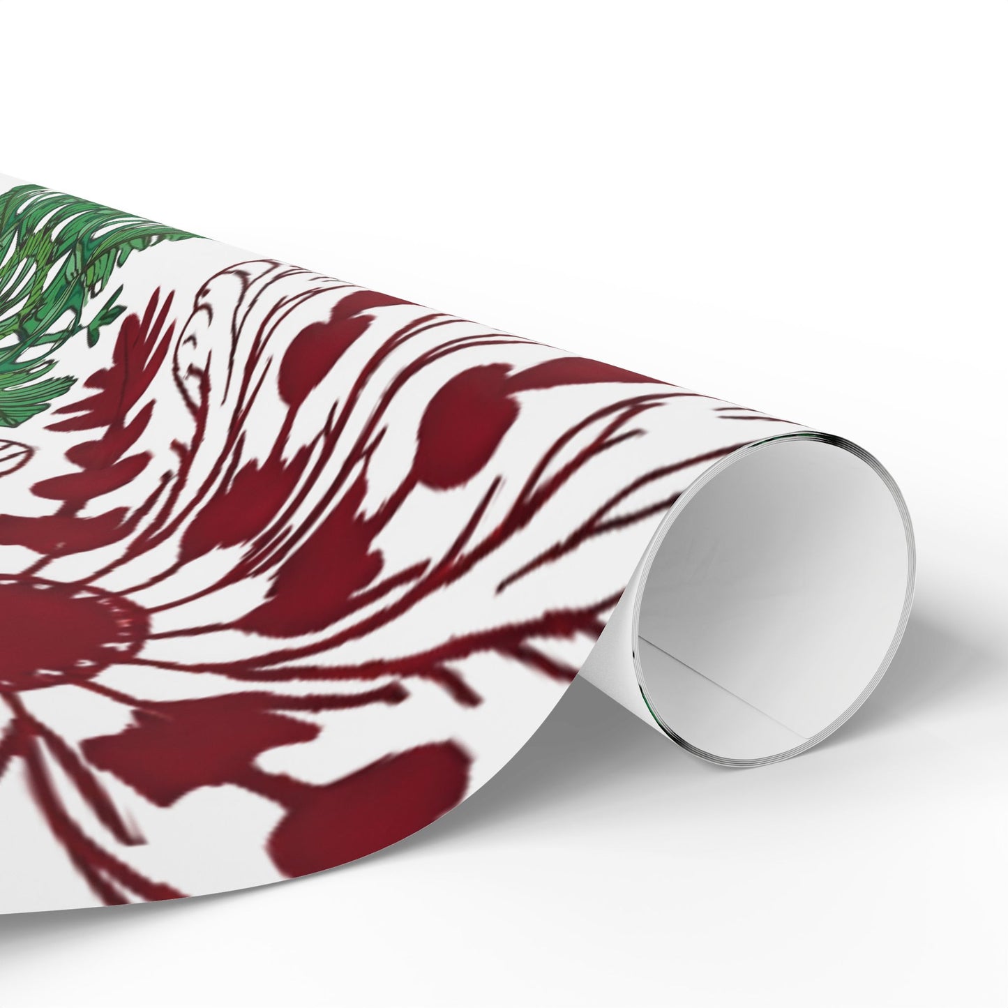 OG Red & Green Block Print Holiday Wrapping Paper - Red & Green Holiday Gift Wrap