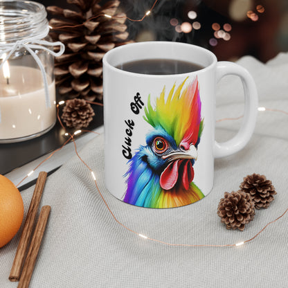 Cluck Off Colorful Rooster Mug Just Gigi IFYKYK