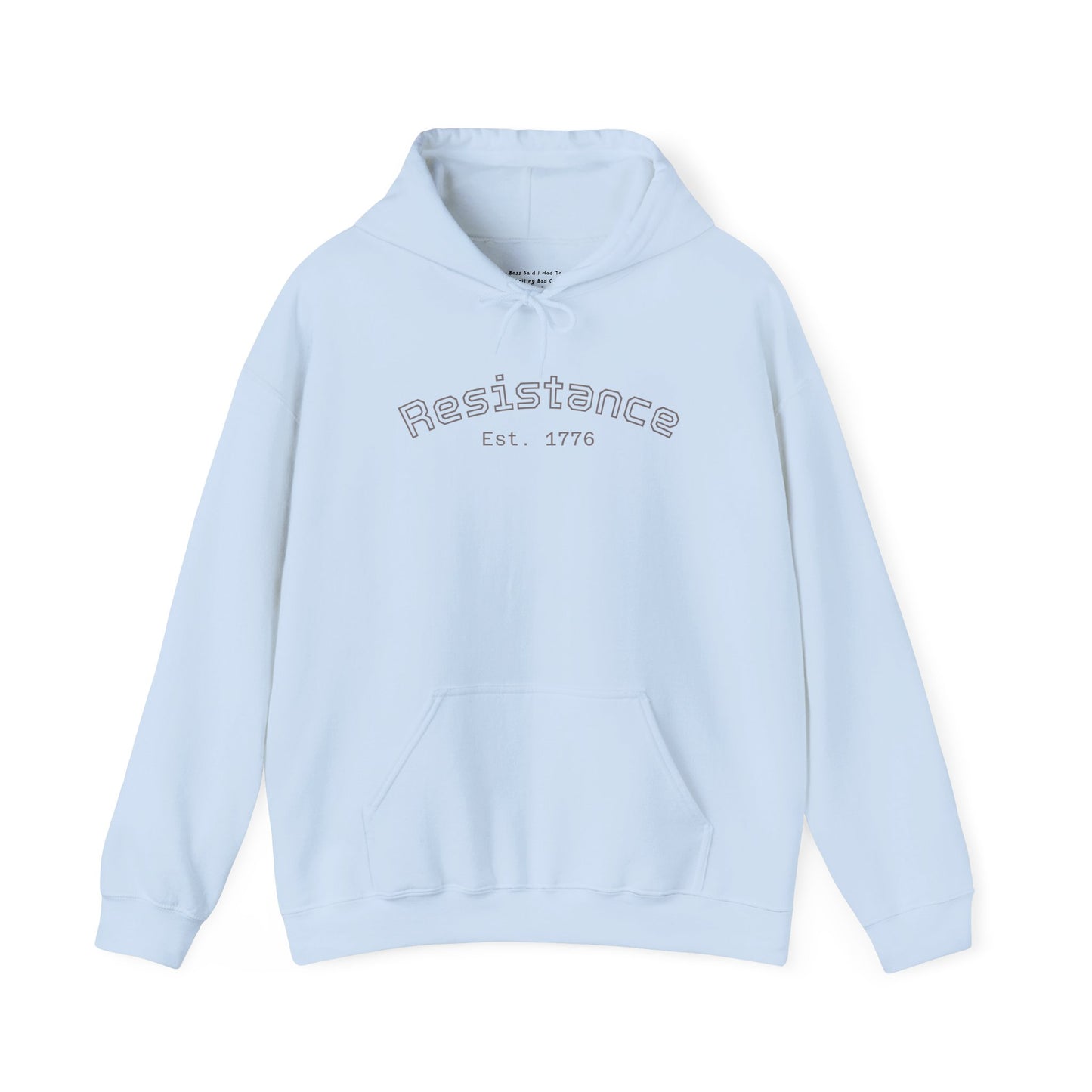 Resistance Hoodie — Vintage Flag Graphic Hooded Sweatshirt (Est. 1776)