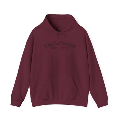Resistance Est. 1776 Hoodie — Frog Hood Portrait Graphic Sweatshirt
