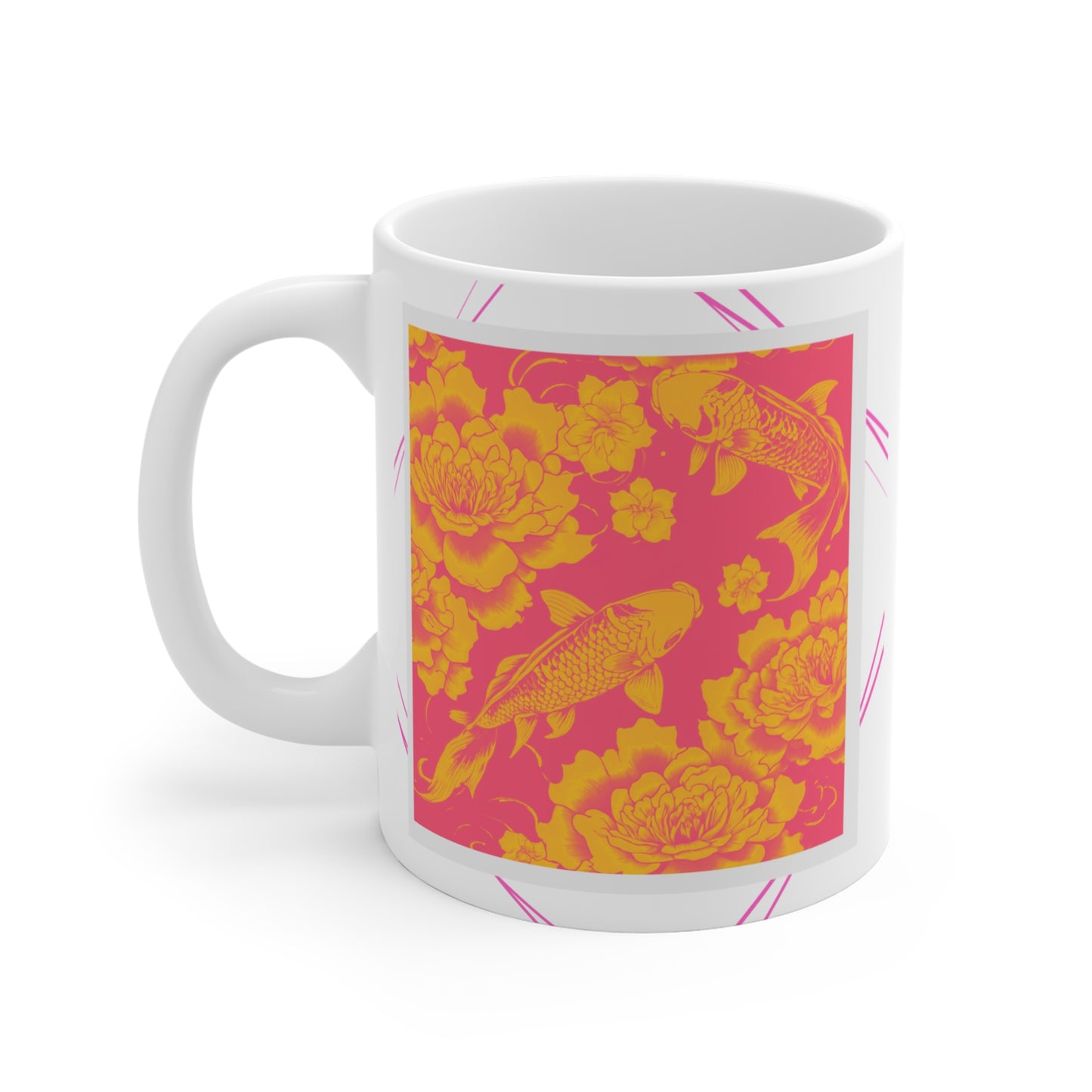 Vibrant Golden Koi Fish Mug 11 oz Just Gigi IFYKYK