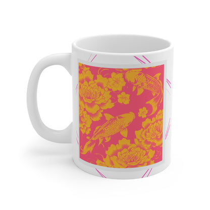 Vibrant Golden Koi Fish Mug 11 oz Just Gigi IFYKYK