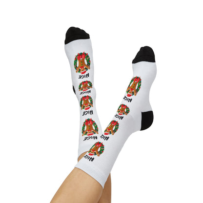 Nice Gingerbread Holiday Socks - Just Gigi IFYKYK