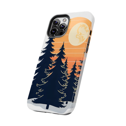 Retro Sunset Pines Graphic Phone Case - Just Gigi IFYKYK