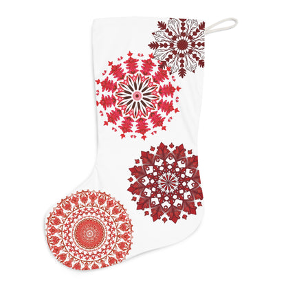 Scarlet Snowflake Mandala Christmas Stocking -Just Gigi IFYKYK